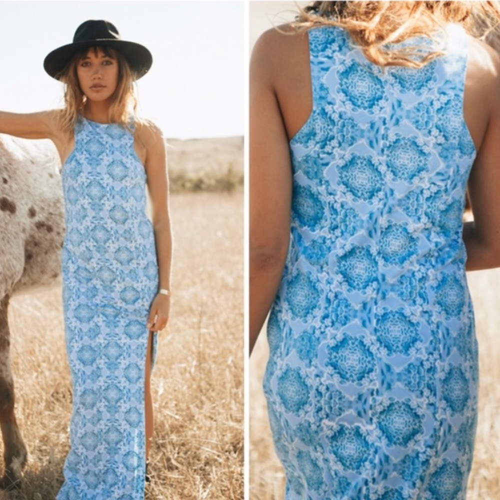 Yireh Cairo Maxi Dress - Bluebird